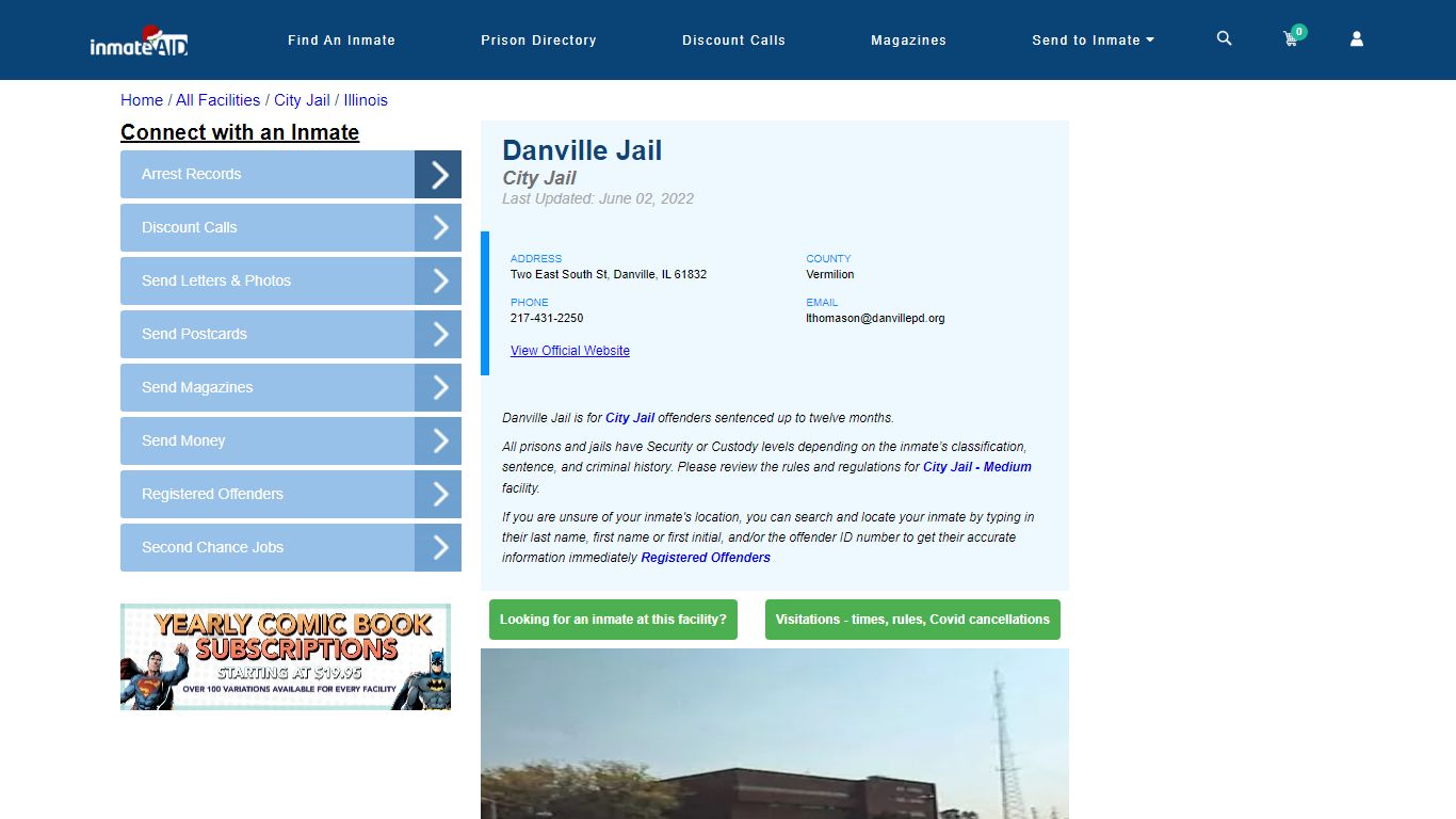 Danville Jail | Inmate Locator